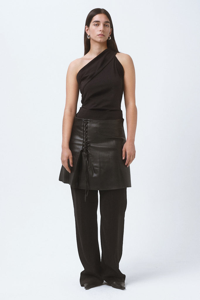 0105 cactus leather skirt