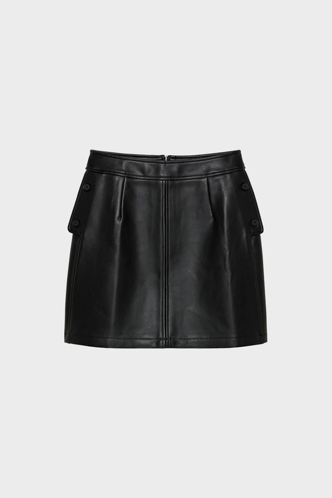 Sample sale - 0049 cactus leather skirt with buttons