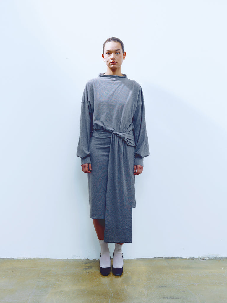 0206 jersey drape dress