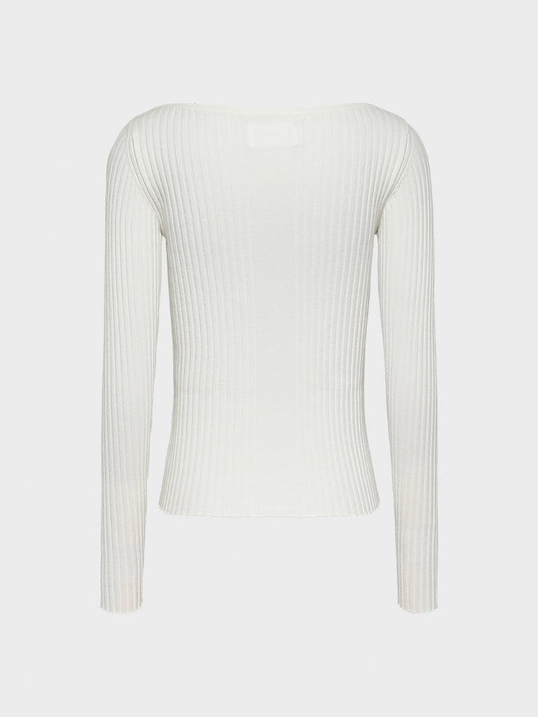 0202 viscose V-neck fitted top