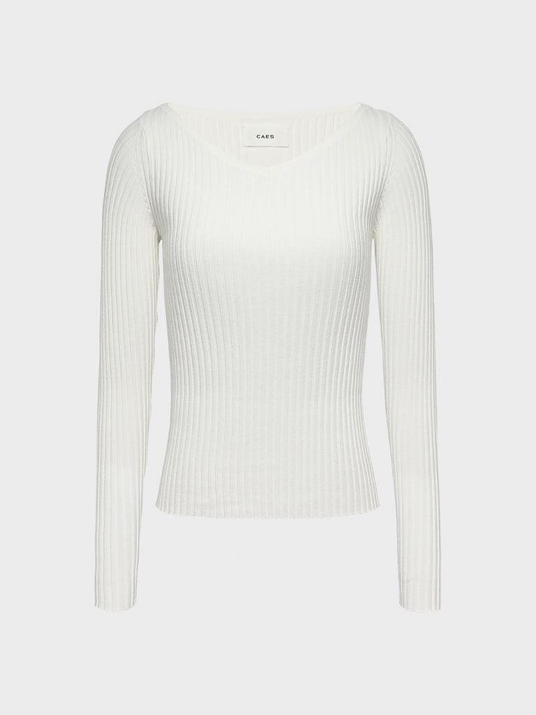0202 viscose V-neck fitted top
