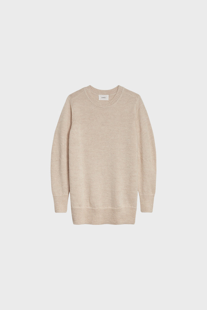 Core collection - 0002 oversized knitted sweater with curved sleeves