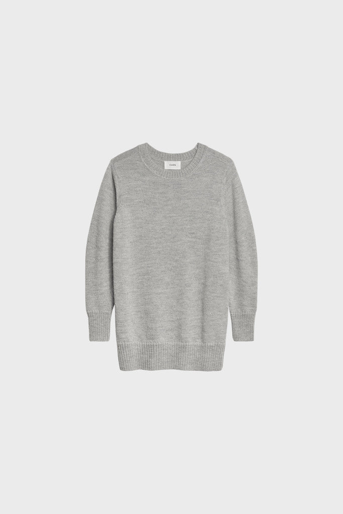 Core collection - 0002 oversized knitted sweater with curved sleeves