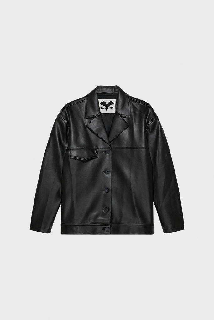 Sample sale - 0048 cactus leather oversized blazer