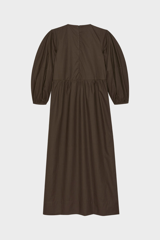 0051 round sleeve long dress