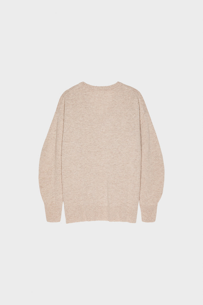 0065 V-neck oversized sweater