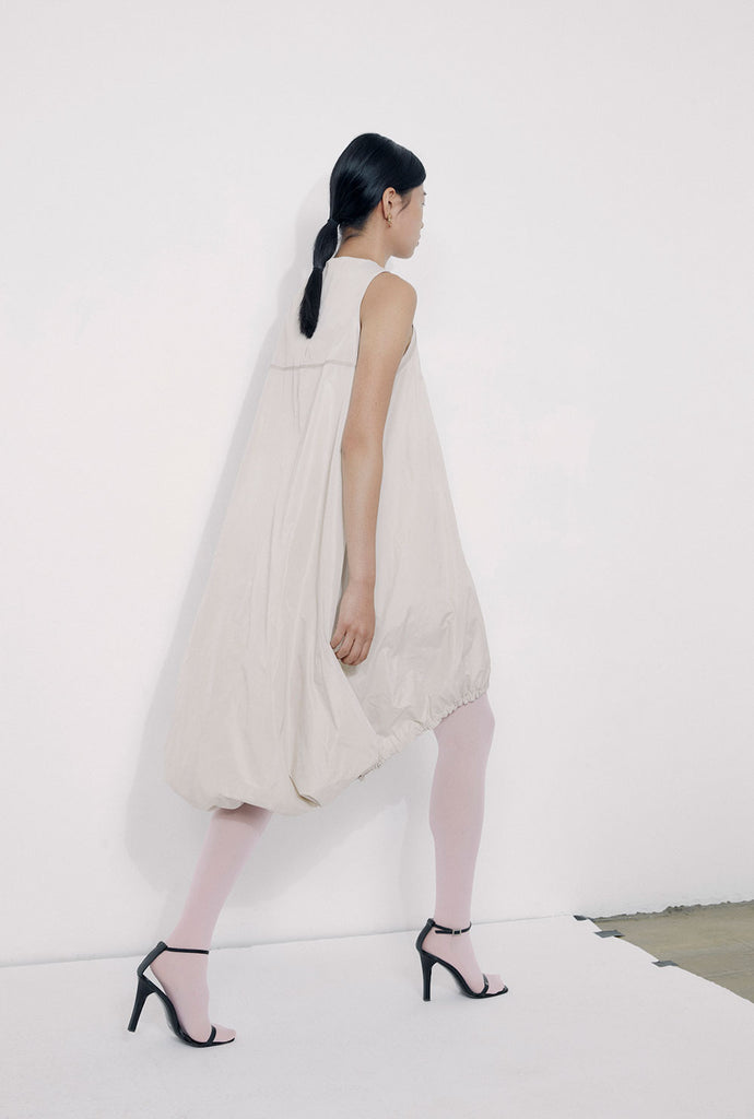 0073 recycled nylon balloon dress